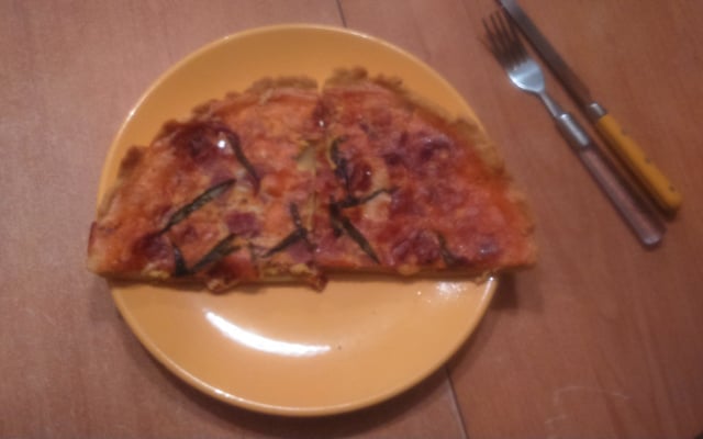 Tarte au beaufort et au jambon