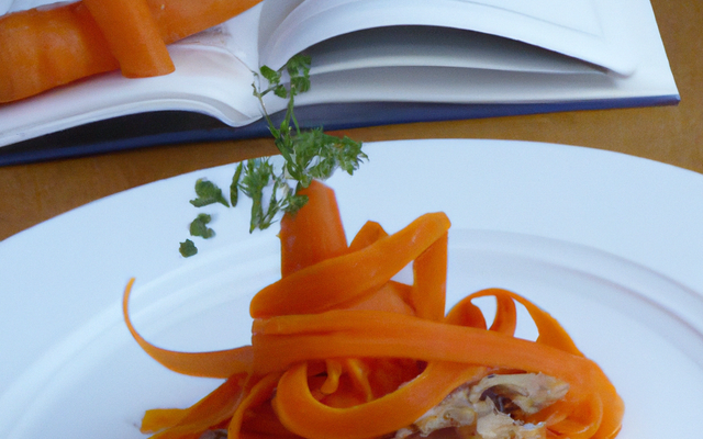 Papillotes de merlan et tagliatelles de carottes thermomix