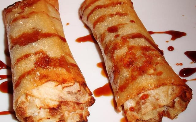 Nems croustillants poire et spéculoos maison