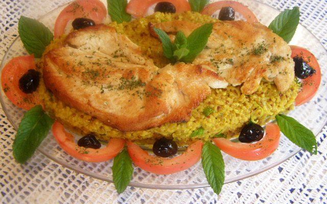 Quinoa au curry et blanc de poulet