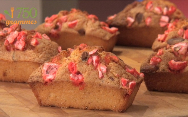 Financiers aux pralines roses