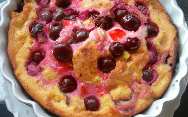 Clafoutis vanille-cerise