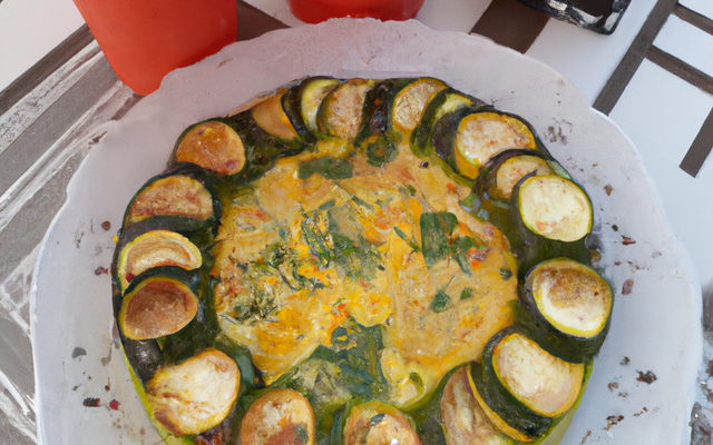 Flan de courgettes au pistou