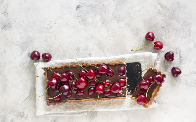Tarte chocolat cerises