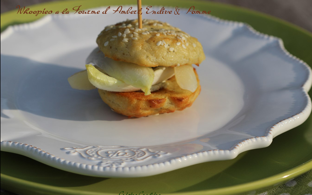 Whoopies à la Fourme d'Ambert, Pomme & Endive