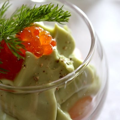 Espuma d'avocat en verrine