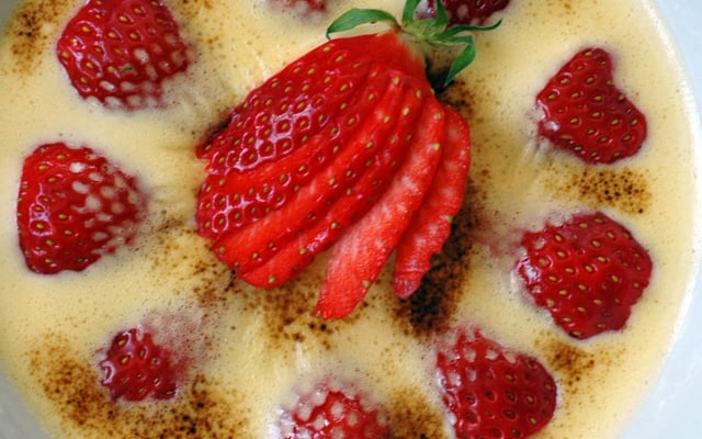 Sabayon de fraises label rouge au muscat