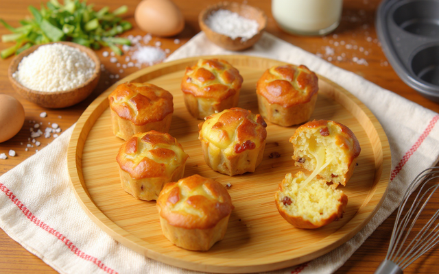 Muffins courgettes et lardons