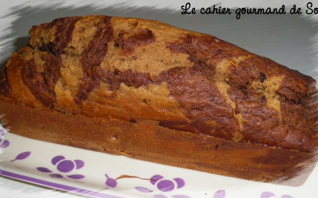 Cake marbré au chocolat et à la châtaigne