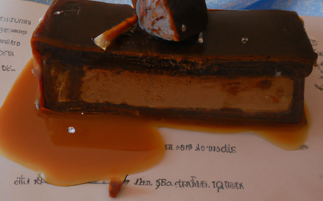 Bûche chocolat, spéculos sur lit de caramel