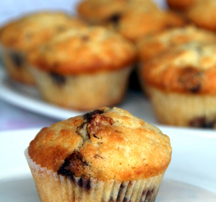 Muffins au chocolat noisette