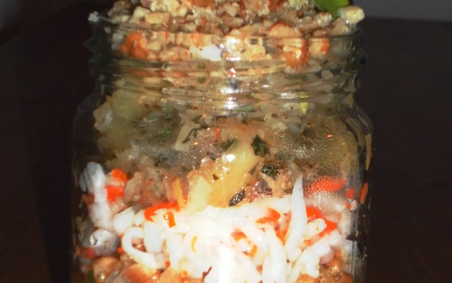 Verrine de navet au surimi et pomme