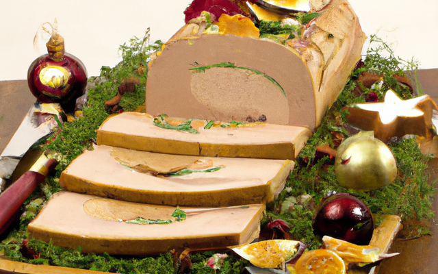 Bûche de Noël au foie gras