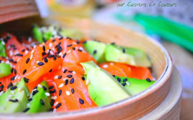 Chirashizushi, la version simplifiée au Saumon de Norvège et à l'avocat