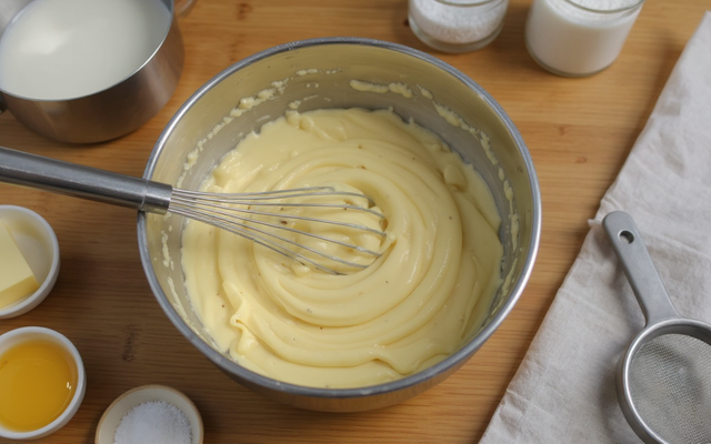 Crème pâtissière facile au sucre vanillé