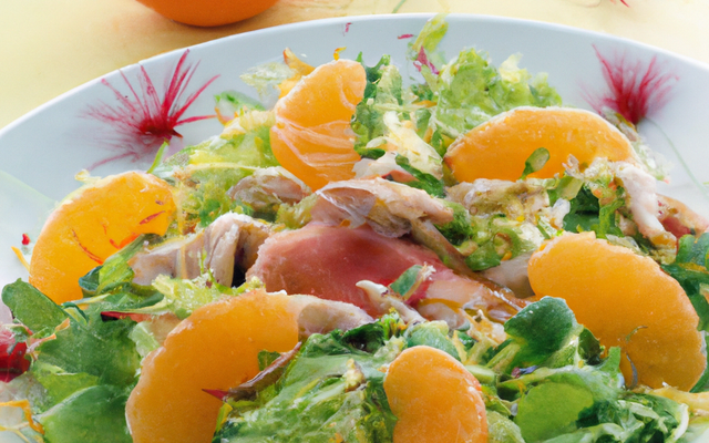 Salade de poissons fumés et de clémentines