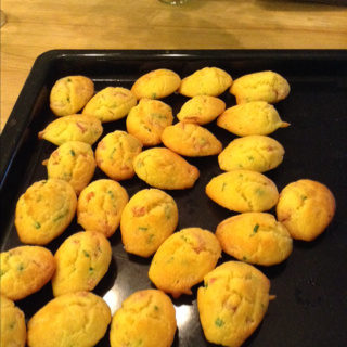 Madeleines au jambon et à la ciboulette