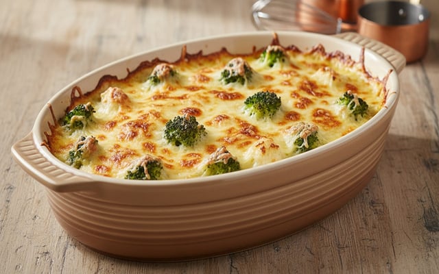 Gratin de chou-fleur et brocolis