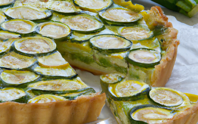 Tarte aux courgettes à la crème légère