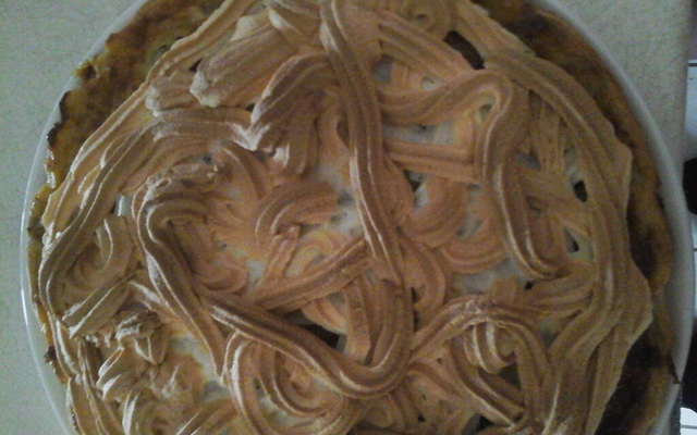 Tarte à la rhubarbe meringuée