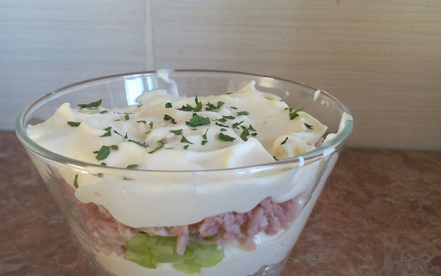 La vache qui rit, jambon et concombre