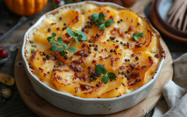 Gratin de courge généreux et fondant