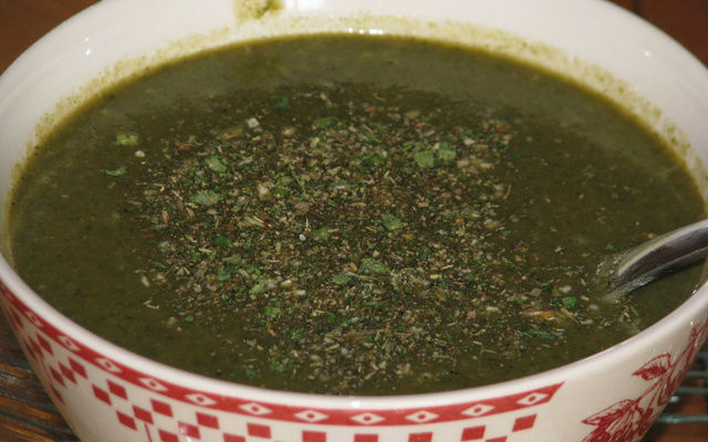 Soupe à la salade maison
