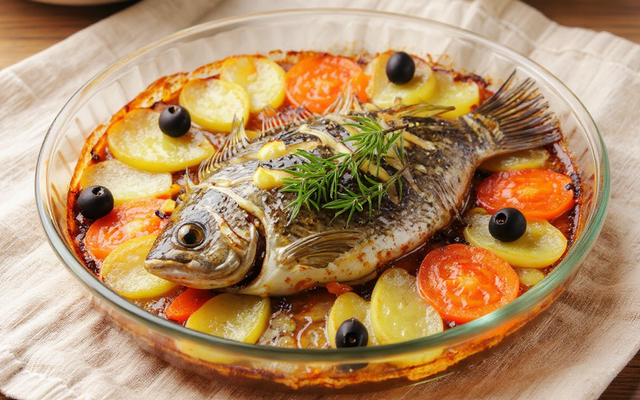 Turbot au four aux herbes aromatiques