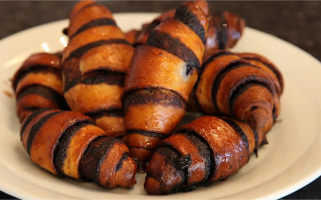 Croissants au chocolat juifs ou Rugelach