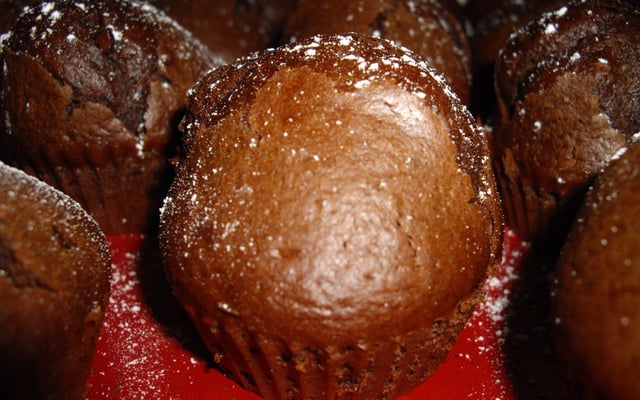Muffins à la ganache au chocolat