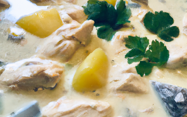Emincé de poulet au lait de coco