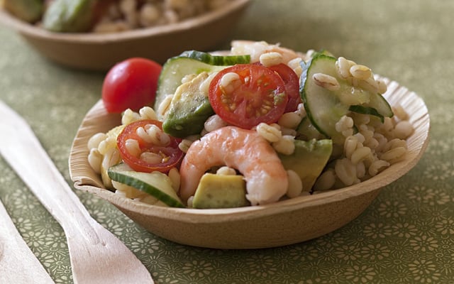 Salade de blé aux crevettes gourmande