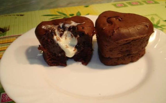 Mini fondant au cœur chocolat blanc