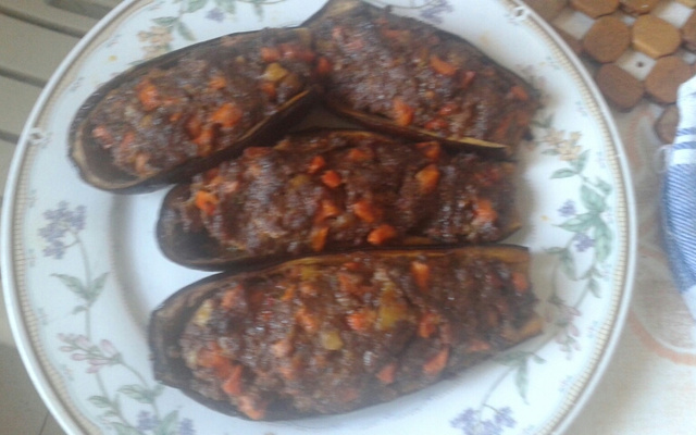 Barquette d'aubergines farcies