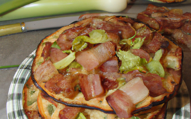 Galettes de céréales gourmandes lardons gruyère aux poireaux émincés