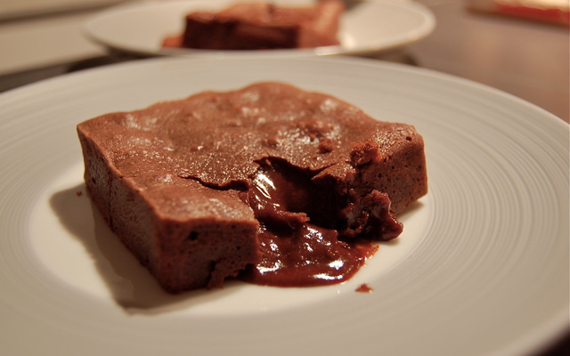Carré coulant de chocolat