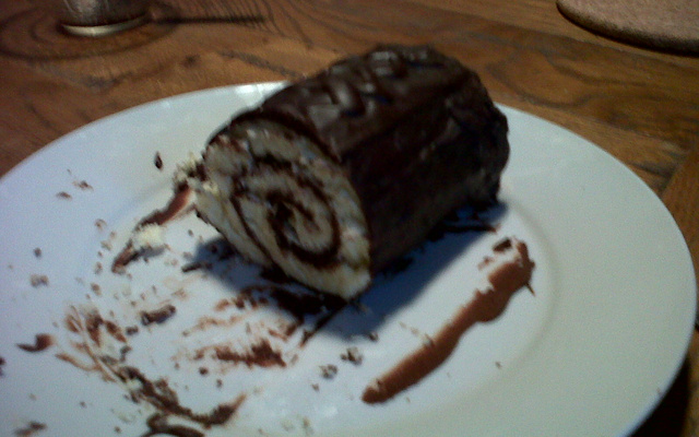 Bûche pâtissière au chocolat