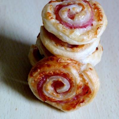 Palmiers feuilletés jambon et emmental