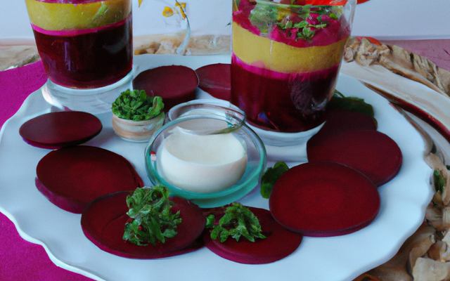 Verrine de betteraves et kiri