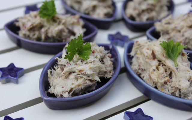 Rillettes de maquereaux, moutarde à l'ancienne