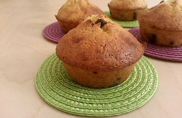 Muffins à la vanille & aux pépites de chocolat au lait
