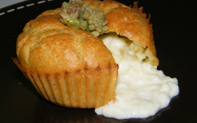 Muffins au brocolis et son cœur coulant