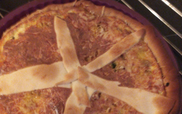 Tarte au Poulet, champignons & moutarde à l'estragon