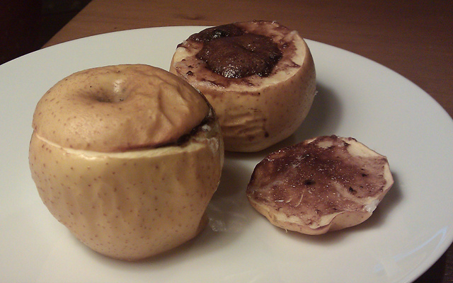 Pommes au four au chocolat