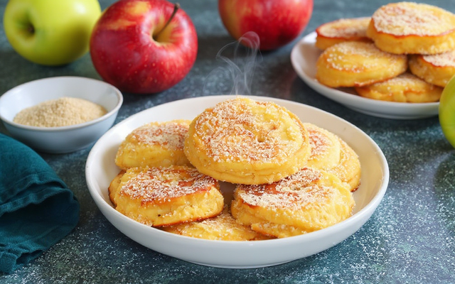 Beignets aux pommes sans friture