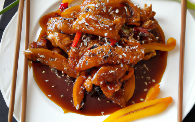 Porc au caramel au wok