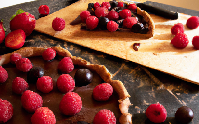 Tarte au chocolat et aux fruits rouges