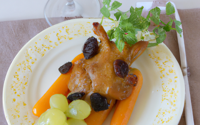 Lapin sauté au raisin