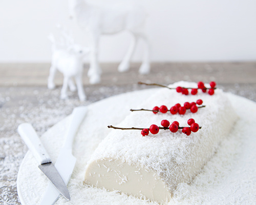 Bûche enneigée