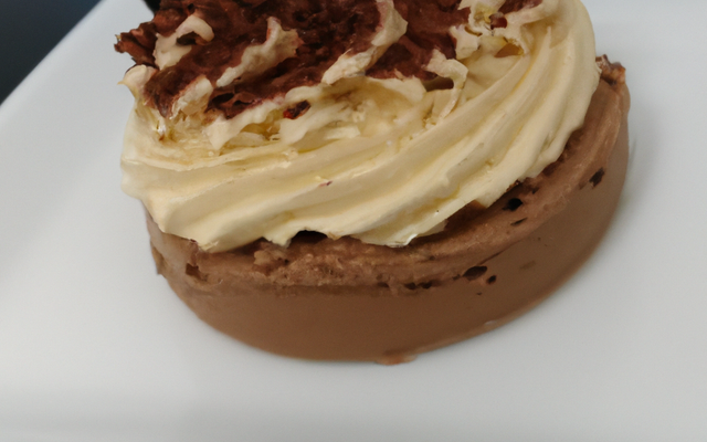 Crême de café sur une mousse au chocolat